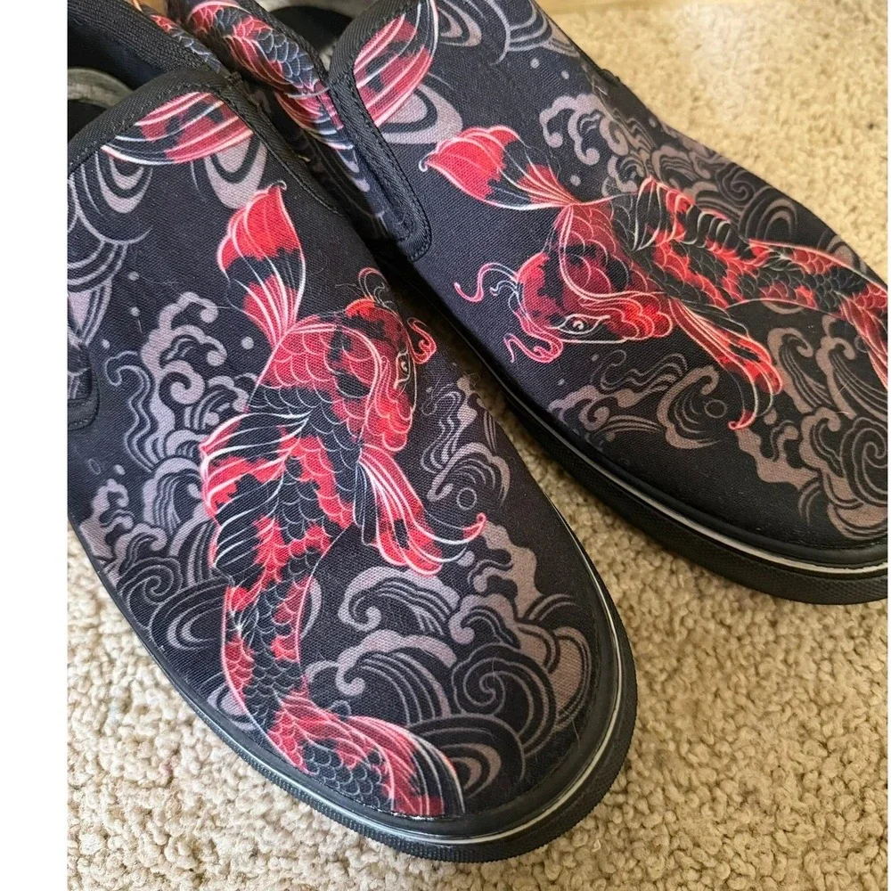 Men's Raad Koi Fish Slip On Shoes Y2K Skater 11.5